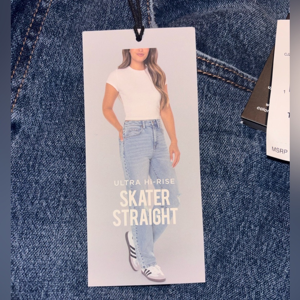 Celebrity Pink Light Blue High-Rise Skater Straight Jeans - Picture 1 of 5